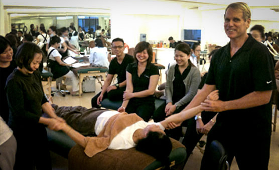 Julian Eymann Training Spa Staff in Advanced Trigger Point and Sports Massage Techniques